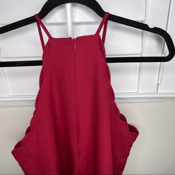 NWT Lulu's Endlessly Endearing Wine Red Dress - Picture 4 of 7